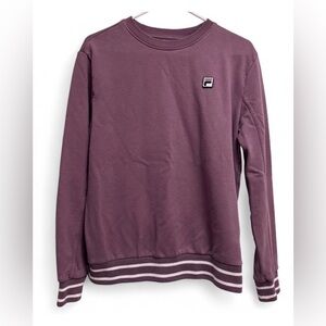 Fila Mauve Purple Crewneck Sweatshirt Logo Pullover Size M
